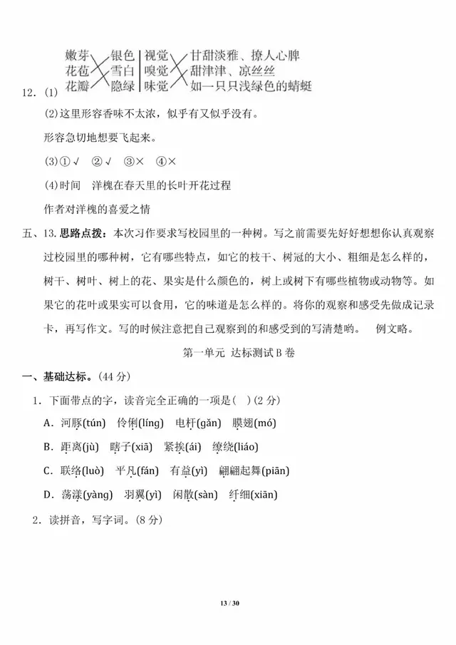 鸯的拼音是什么，鸯的拼音（三年级下语文第一单元知识点）