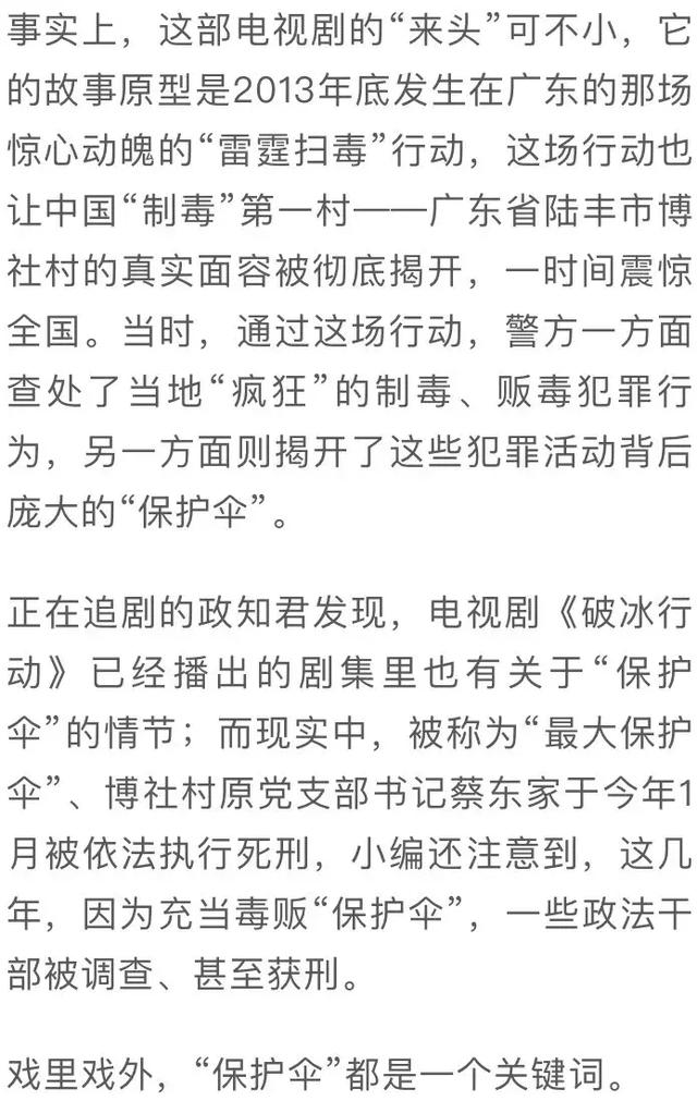 破冰行动真实案件原型，破冰行动原型是什么真实事件（《破冰行动》原型背后有哪些“保护伞”）