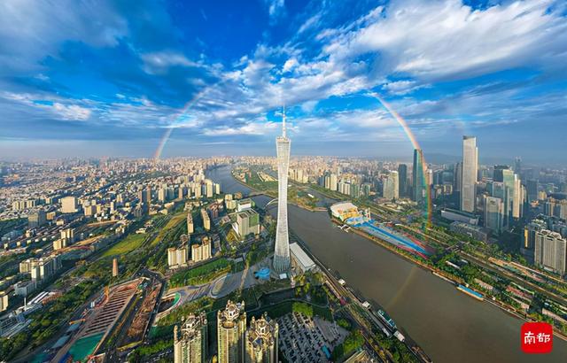 早晨看到彩虹什么意思，早晨看到彩虹有什么预兆（广州早晨的双彩虹）