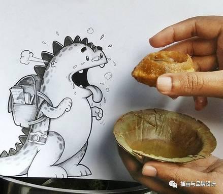 小恐龙怎么画，恐龙怎么画简单又好看（创意手绘丨他画出一只很有戏的小恐龙）