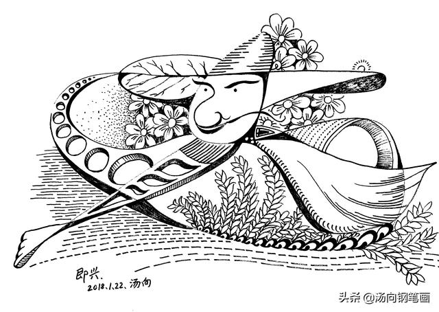 如何画钢笔简笔画，钢笔怎么画简笔画简单又漂亮（零基础真的可以学钢笔画）