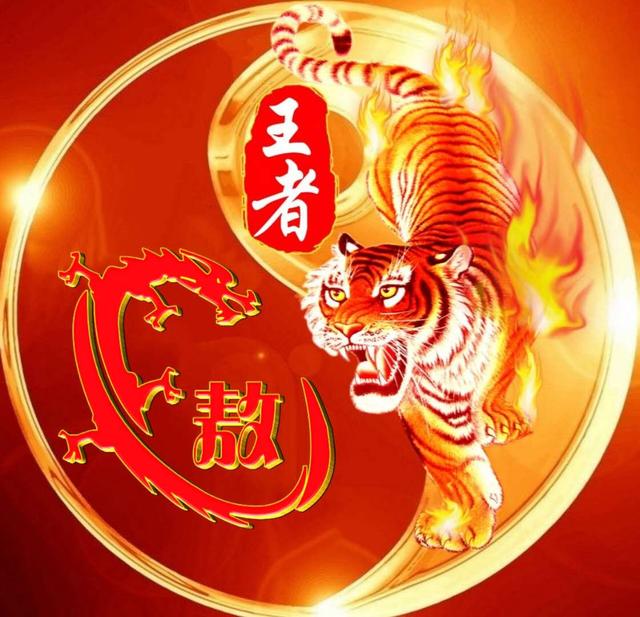 姓王专属图片头像，王者姓氏头像（龙虎太极图姓氏微信头像）