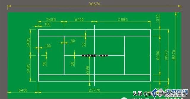 网球场标准尺寸是多少，网球标准尺寸场地（<各种运动场地、各种尺寸标准等>）