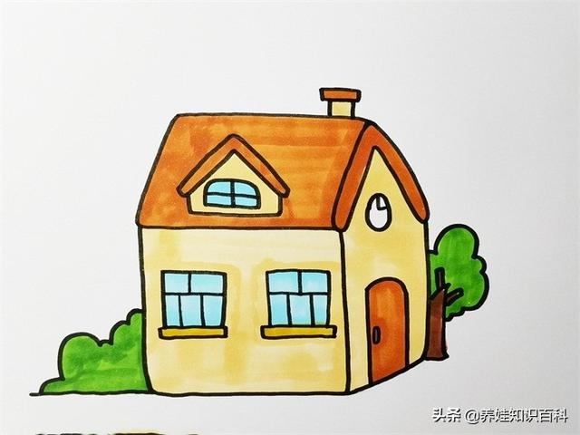 怎么画漂亮房子简笔画，画漂亮房子的简笔画（宝宝一看就能学会哦）