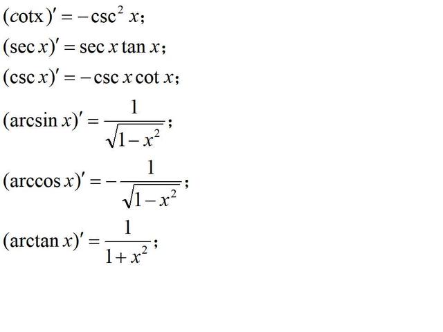 基本函数求导公式，基本函数的导数公式（基本初等函数导数公式和四则运算求导法则）