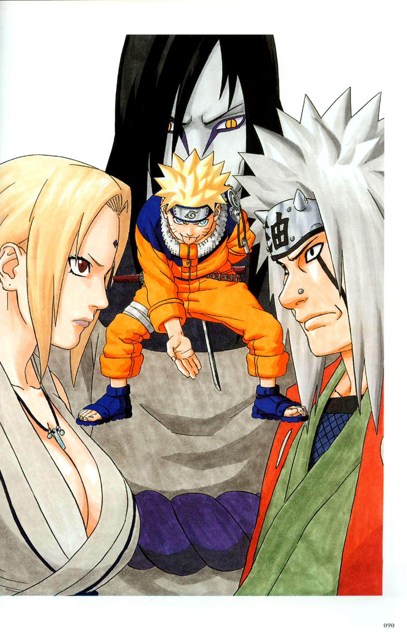 《火影忍者-涡卷》日本著名漫画家岸本齐史的原画集彩图插画欣赏