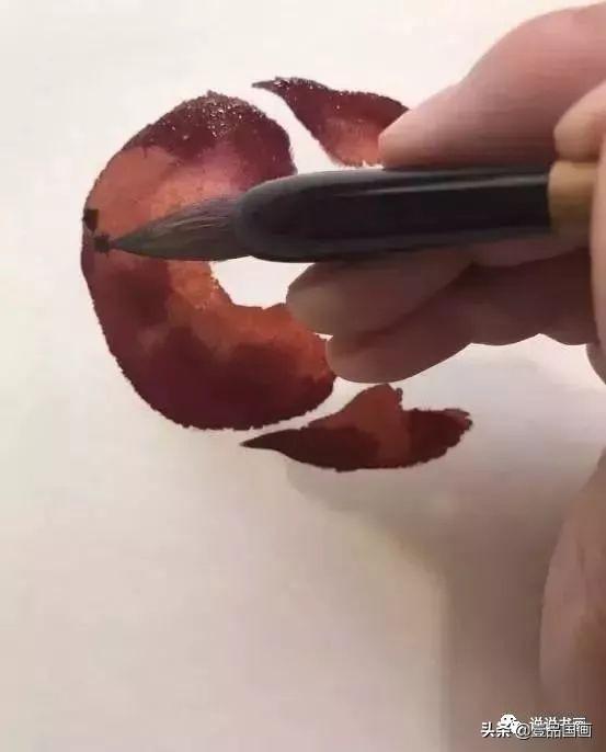 石榴简笔画画法，石榴的简笔画怎么画简单（花卉果蔬系列之石榴的写意画法）