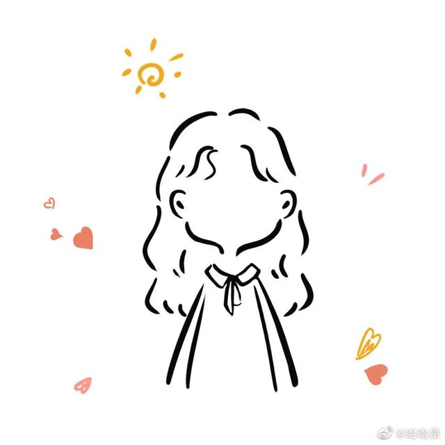 简笔画头像/可爱微信，简笔画头像/可爱（简笔画线条头像）