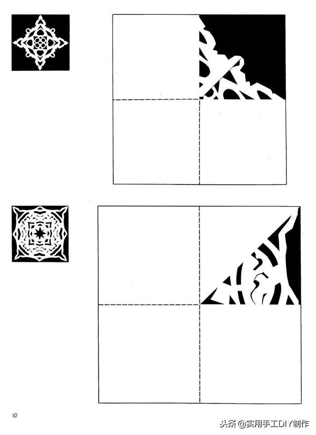 100种剪纸窗花教程图解，窗花剪纸教程图解（40多种雪花窗花剪纸图案）