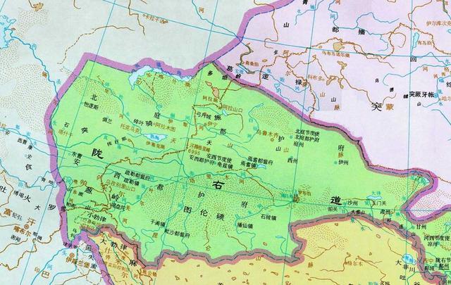 唐朝开元盛世时期疆域，首次把蒙古高原纳入了版图