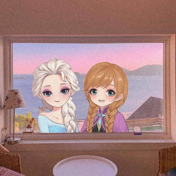 迪士尼公主背景图1，迪士尼公主背景图辛德瑞拉（，公主遇到真命天子）