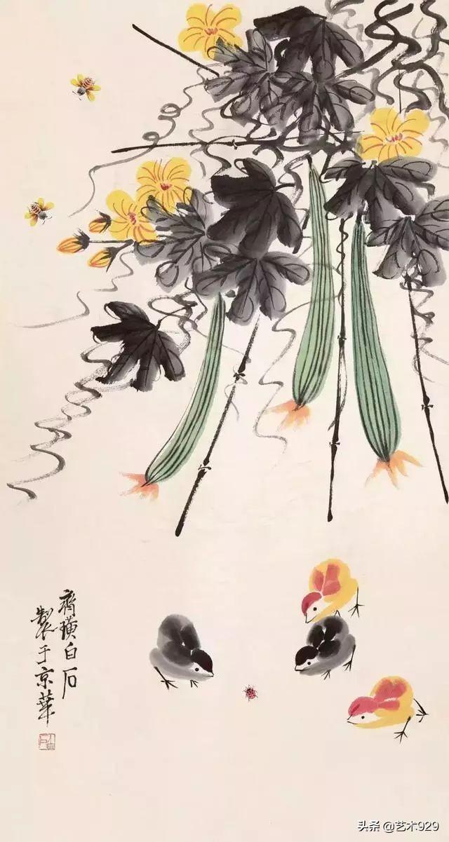 丝瓜喜欢阴还是阳，丝瓜苗喜阳还是阴（一教就会，国画丝瓜的写意画法）