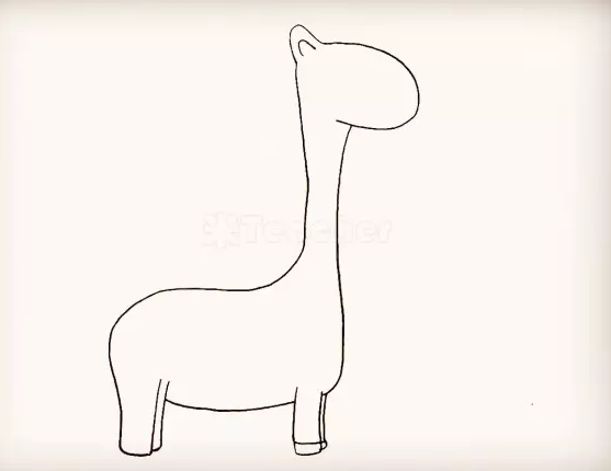 长颈鹿图片儿童画，儿童画长颈鹿怎么画（绘画教程：温柔可爱的长颈鹿）