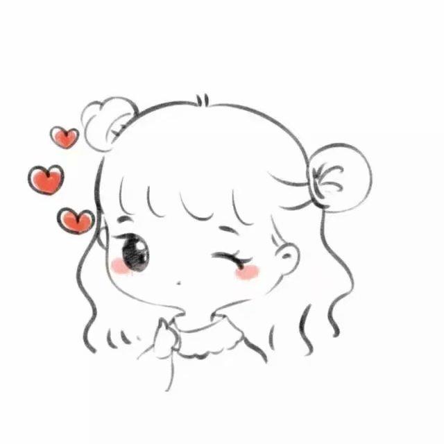 简笔画情侣头像，手绘简笔画情侣头像微信（简笔画情侣头像一男一女分开）