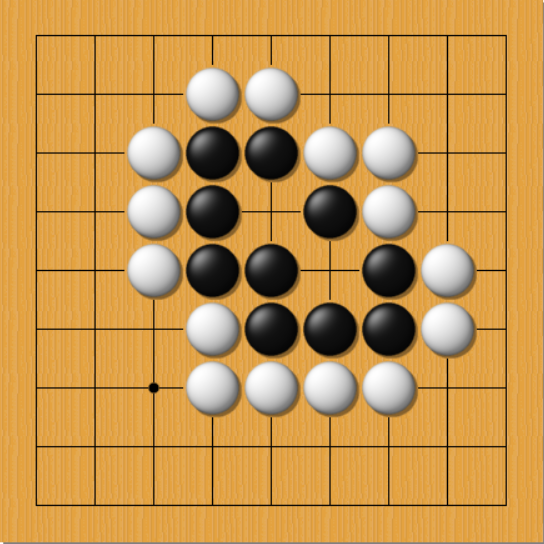 围棋棋盘多少条线,围棋入门基本知识口诀(第8节:两眼活棋)