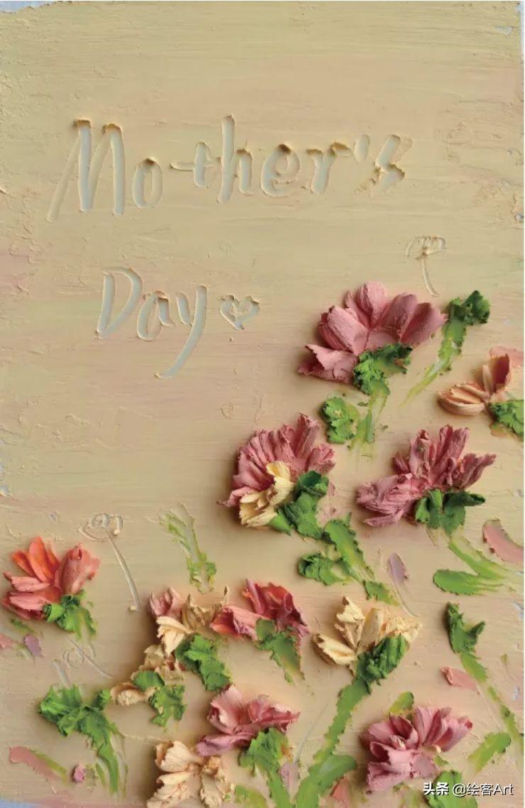 送给母亲节的画怎么画，母亲节送给母亲的画怎么画（用油画棒画立体康乃馨）