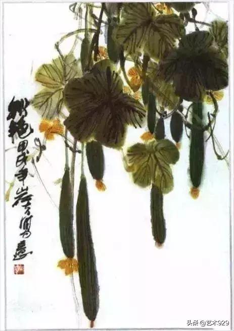 丝瓜喜欢阴还是阳，丝瓜苗喜阳还是阴（一教就会，国画丝瓜的写意画法）