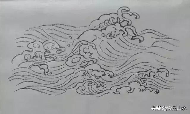 水浪怎么画简笔画图片图片