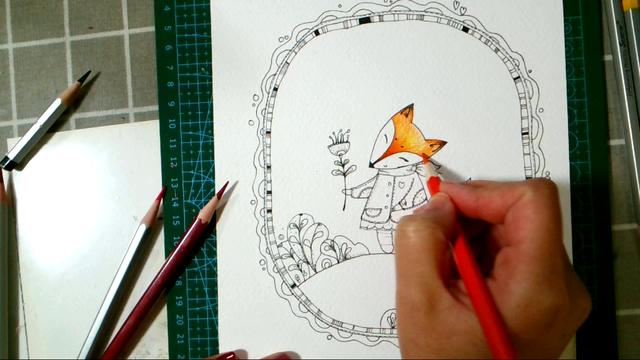 彩铅画小狐狸的画法，彩铅画小狐狸的画法图片（零基础也可以画的彩铅小狐狸）