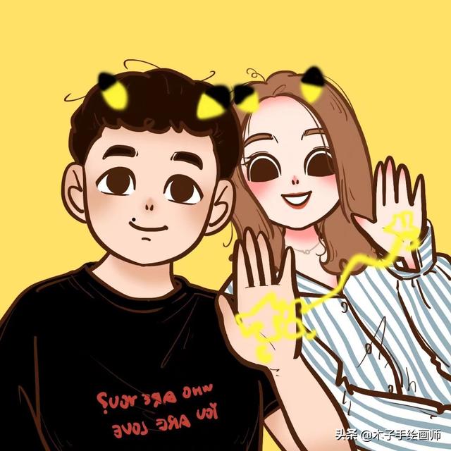 情侣头像动漫可爱，情侣动漫可爱头像微信（超可爱的情侣卡通漫画头像）
