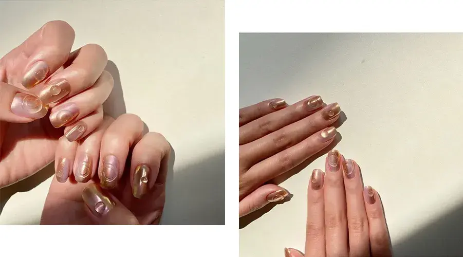 夏天指甲颜色大全图片流行，夏天显白指甲（够仙够清爽最重要是显手白）