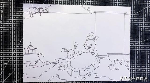 中秋节的手抄报怎么画，中秋节的手抄报怎么画 一等奖（中秋节主题手抄报模板）