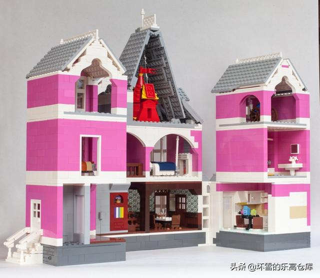 不可思议的20个乐高作品，《鬼妈妈》中的粉红公寓