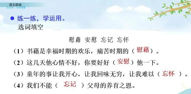 指指点点的意思，部编语文四年级下册《语文园地八》图文解读+知识点+课堂测试