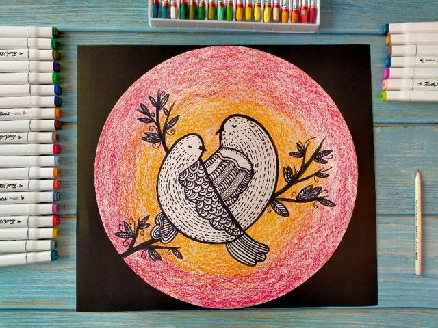 锦鲤怎么画，简笔画小鸟加一些线条也可以很漂亮（锦鲤怎么画简单又漂亮涂色）