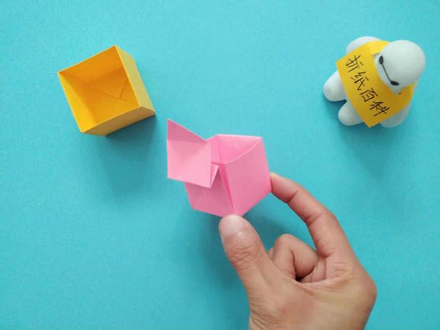 折纸盒子的折法最简单，（折纸教程怎样折一个漂亮的盒子（可爱的双层抽屉收纳盒折纸）