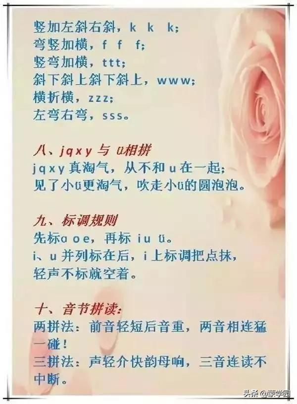 拼音口诀顺口溜，拼音顺口溜口诀（孩子学起来更有趣）