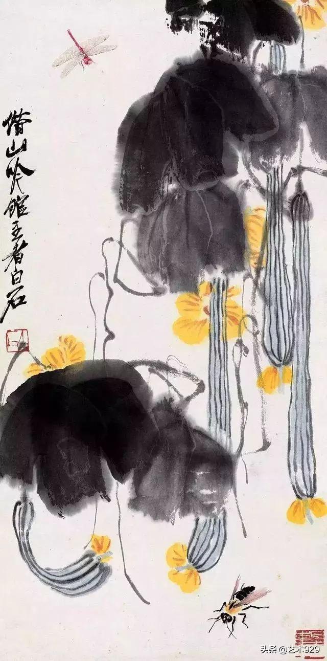 丝瓜喜欢阴还是阳，丝瓜苗喜阳还是阴（一教就会，国画丝瓜的写意画法）