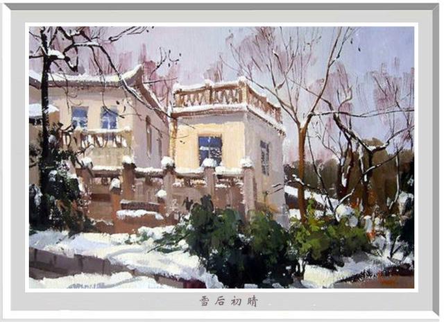 风景水粉画，风景水粉画山水（陆琦水粉风景写生作品）