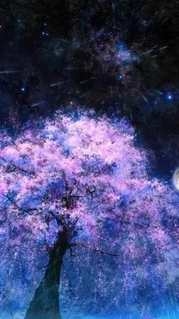 壁纸/星空/紫色/意境/，紫色唯美星空壁纸（YTR紫色星空梦幻壁纸图片）