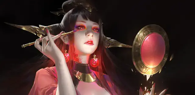 妖言惑道，微信头像，妖言惑道（邪气鬼魅妖艳的美魔女头像插画欣赏）