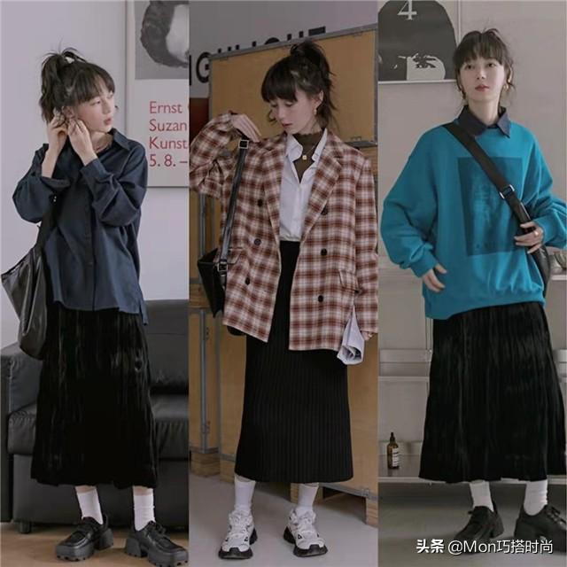 冬季长裙怎么搭配衣服好看，冬天长裙子怎么搭配（“半身长裙”也太适合冬天了）