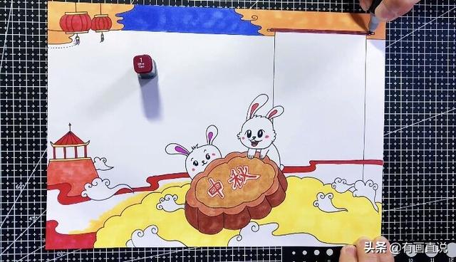 中秋节的手抄报怎么画，中秋节的手抄报怎么画 一等奖（中秋节主题手抄报模板）