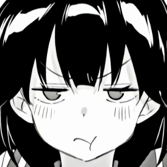 黑白漫头，微信头像，黑白漫头（一组黑白动漫头像）