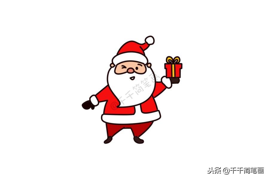 小孩怎样画简单的圣诞老人(儿童轻松学画10种圣诞老人简笔画)