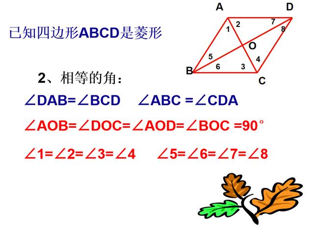 菱形的所有性质，菱形的性质新课课件