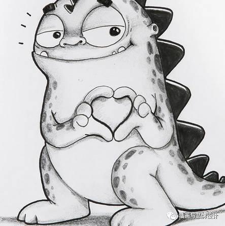 小恐龙怎么画，恐龙怎么画简单又好看（创意手绘丨他画出一只很有戏的小恐龙）
