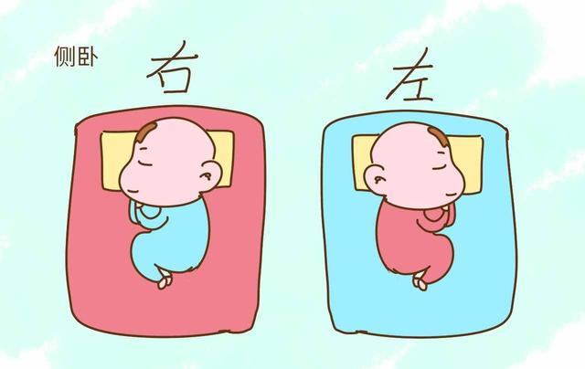 婴儿标准侧睡姿势图图片