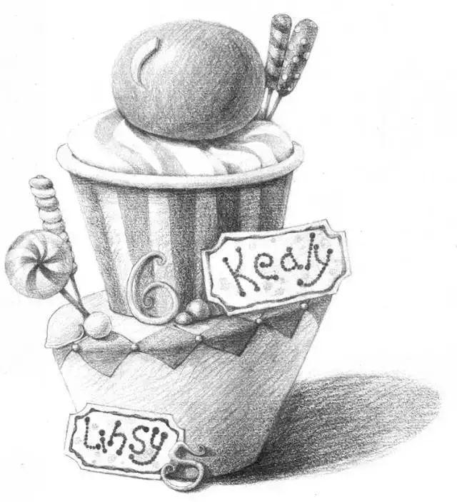 怎么画糖果简笔画，怎么画糖果简笔画可爱（素描：糖果冰激凌只需六步）