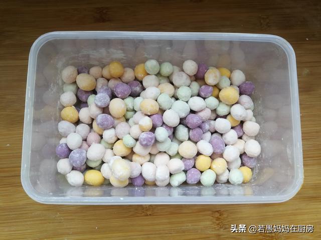 制作五彩汤圆的步骤，教你做彩色小汤圆