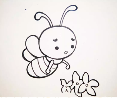 小蜜蜂的简笔画，蜜蜂简笔画怎么画（两种不同的画法适合零基础和手残党）