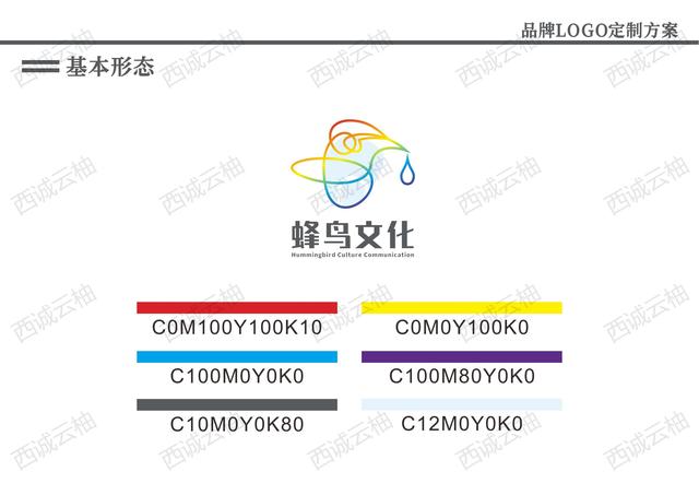 logo生成器在线设计，logo在线设计生成器 免费（西诚云柚丨蜂鸟文化品牌标志）