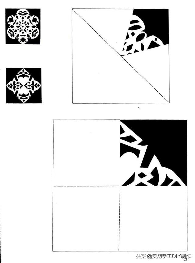 100种剪纸窗花教程图解，窗花剪纸教程图解（40多种雪花窗花剪纸图案）