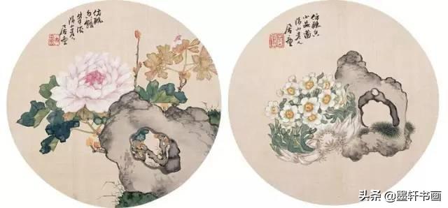 居廉淡雅国画作品欣赏，居廉精品画作欣赏