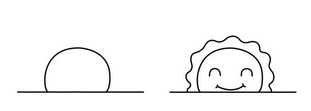  怎样画沙漠简笔画图片，简笔画︱简笔画风景大全 