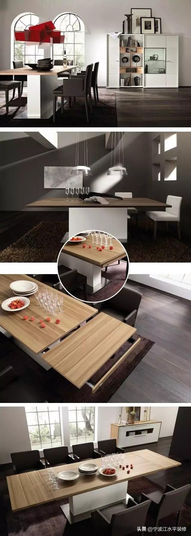 全自动伸缩餐桌，全自动餐桌（小户型变身的强大神器）